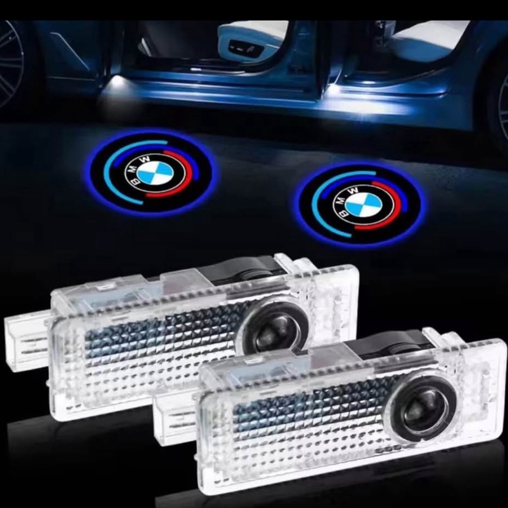 2PCS Car Door Projector LED Lamps 3D Welcome Shadow Lights For BMW